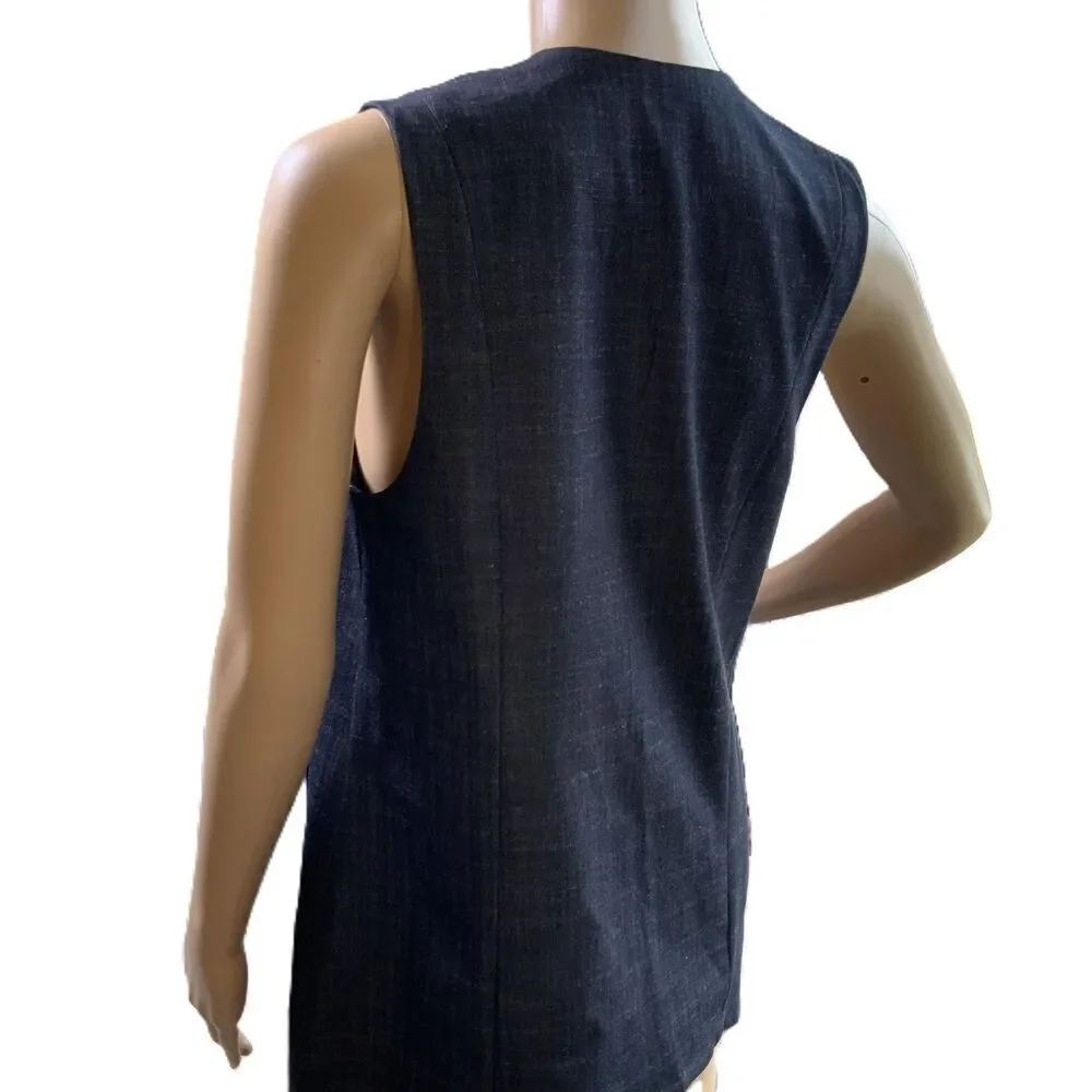 BCBGeneration Dkink Sleeveless Open Front Vest Size Small‎ Coquette Academia